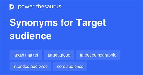 audience synonyms|other words for target audience.